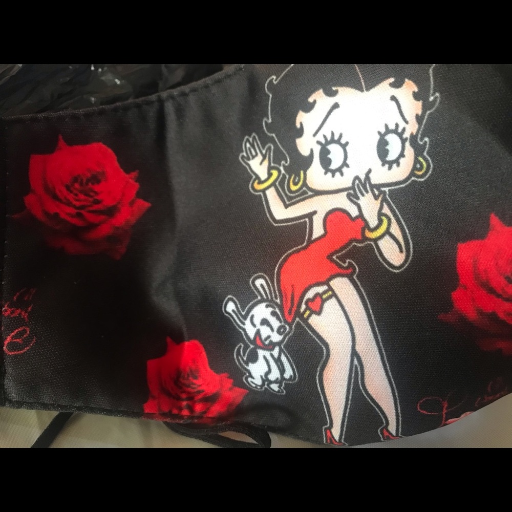 Betty Boop Face  Mask with adjustable strings